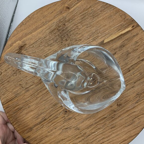 Sasaki Vintage Crystal Art Glass Pelican Candy Trinket Dish - Picture 4 of 7